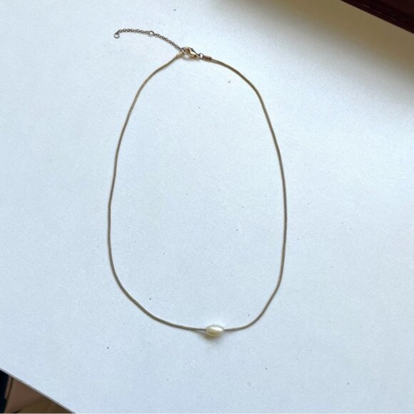 Pearl gold choker necklace - Picture 1 of 2